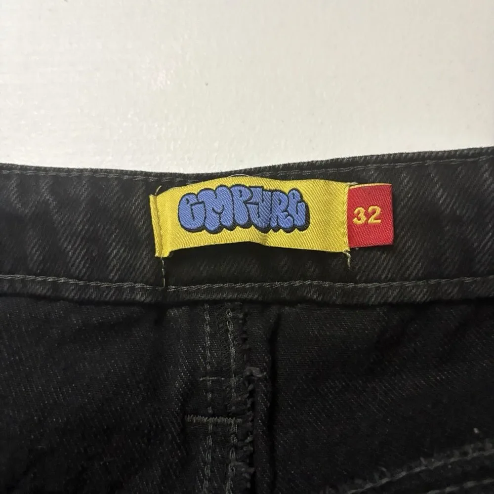 Empyre Loose Fit Baggy Denim Skate Jeans Black 32 Vintage Y2K Streetwear